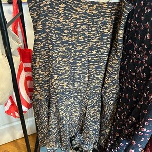 Banana Republic Black and Tan Printed Maxi Skirt